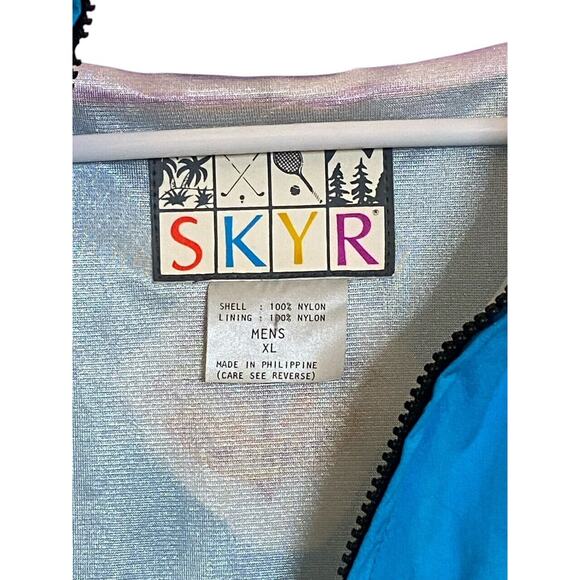 Vintage Skyr Men's Sport Convertibles Jacket XL Blue Colorblock Windbreaker - Picture 5 of 6